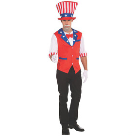 Forum Novelties FM70835 Men's Patriotic Hat and Shirt Costume