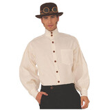 Morris Costumes FM76371 Men's Beige Steampunk Shirt