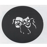 Morris Costumes FP-118 Stencil Comedy Tragdy Steel