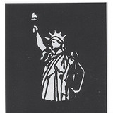 Morris Costumes FP-130 Stencil Statue Lbrty Stainls