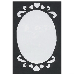 Morris Costumes FP-179 Stencil Cameo Heart Brass