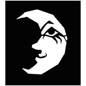 Morris Costumes FP-52 Stencil Crescent Moon W Face