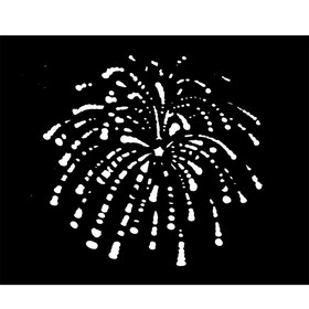 Morris Costumes FP-55 Stencil Fireworks Circular Bur