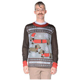 Franco American Ugly Christmas Sweater Wiener Wonderland Men's T Shirt Costume
