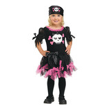 Fun World FW111151TL Toddler Girl's Sally Skully Costume - 3T-4T