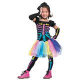 Fun World Toddler Girl's Funky Punk Bones Costume