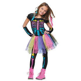 Fun World Girl's Funky Punk Skeleton Costume