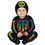 Fun World FW115321CL Baby Colorful Skeleton Costume - 12-24 Months