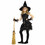 Fun World FW118602L Girl's Black &amp; Silver Glitter Witch Costume - Large 12-14