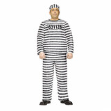 Fun World FW1192 Adults Black & White Polyester Jailbird Costume - Plus Size