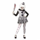 Fun World Women's Black & White Killer Clown Costume