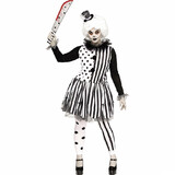 Fun World Women's Black & White Killer Clown Costume