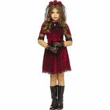 Fun World Girl's Red & Black Dress Gothic Bride Costume