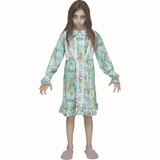 Fun World Girl's Multicolored Polyester Nightmare Nightgown Costume
