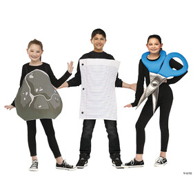 Fun World FW130992 Kid's Rock, Paper, Scissors Group Costumes