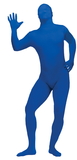 Fun World FW-131263BU Skin Suit Blue Teen/Ad Sm