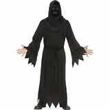 Fun World FW134284 Adults Black Robe with Electroluminescent Mask Phantom Costume