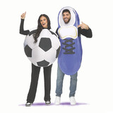 Fun World FW137754 Adults Soccer Ball & Cleat Couples Costume - One Size