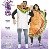 Fun World FW138374 Adults Burrito & Taco Tunic Couples Costume - One Size