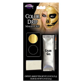 Fun World Color-Drip Melting Skull Gold