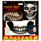 Fun World FW2904C Demon Skull Tattoo & Horns Makeup Kit