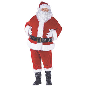 Fun World FW7509 Men's Complete Velour Santa Suit Costume