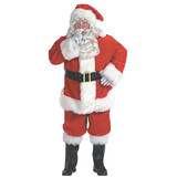 Fun World FW7511 Men's Plus Size Rich Velvet Santa Suit Costume