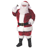 Fun World FW7513 Men's Plush Crimson Santa Suit Costume
