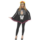 Morris Costumes FW90355D Women's Day of the Dead Poncho Costume