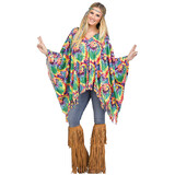 Morris Costumes FW90421 Adult Tie Dye Hippie Poncho