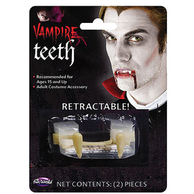 Fun World FW90818 Retra Ct.able Vampire Teeth