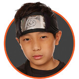 Fun World FW90932N Black Naruto Hidden Leaf Headband