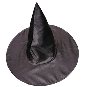 Fun World FW9113 Adult's Black Satin Witch Hat