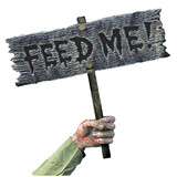 Morris Costumes FW91161F Warning From Below-Feed Me Sign