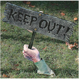 Morris Costumes FW91161K Keep Out Zombie Groundbreaker Sign Decoration