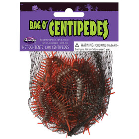 Funworld FW91467C Bag of Centipedes Decoration - 20 Pc.
