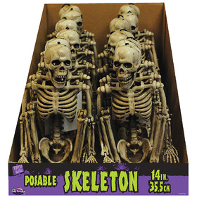 Fun World FW91481NP 14" Poseable Skeleton Decoration - 1 Pc.