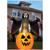Fun World FW91773 Ghost Face® Pumpkin Lawn Inflatable