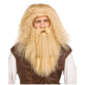 FunWorld Men's Viking Wig &amp; Beard Set