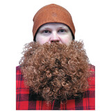 Fun World FW-9267BR Beard Big And Curly Brown