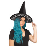 Fun World FW93138B Adult Black Witch Hat with Spirit Board Print