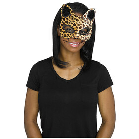 Fun World FW93498C Adult's Cat Masks with Tattoos Cheetah