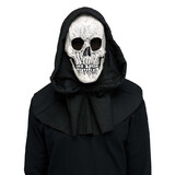 Fun World FW93555R Adult Reaper Horror Mask with Black Shroud