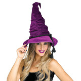 Fun World FW93703P Adult Purple Velour Witch Hat