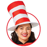 Morris Costumes FW96948 Adults Dr. Seuss™ The Cat in the Hat™ Red & White Hat