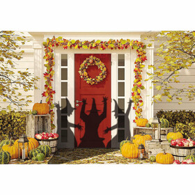 Fun World FW97202W Spotlight Scene Witch Silhouette with Timer Halloween Decoration