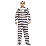 Fun World FW9918 Adults Black & White Polyester Jailbird Costume