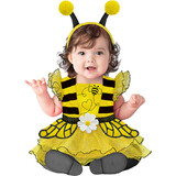 Fun World Girl Yellow & Black Polyester Baby Bee Halloween Costume