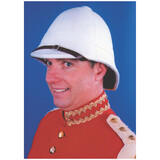 Morris Costumes GA-113WT Pith Hat British White Qlty