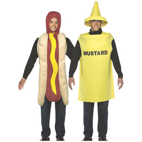 Rasta Imposta GC10076 Adult's Hot Dog and Mustard Couple Costumes